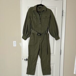 Banana Republic Olive Bolla Utility Jumpsuit